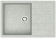 Мойка из искусственного камня Azario Vision (750x505x218) Светло серая (сифон + герметик), CS00078341