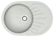 Мойка из искусственного камня Azario Flora (730x450x210) Светло серая (сифон + герметик), CS00079916
