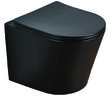 Унитаз подвесной Azario Teramo черный матовый (круглый)  в комплекте с сидением микролифт 480*365*360, AZ-053E-R-MB SP