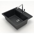 Мойка из искусственного камня Agava Агата Черная 570x505х200 матовая, 9/Q4