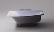 Ванна Astra Form Скат 170х75 пристенная асимметричная Solid Surface левосторонняя 1010082