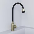 Смеситель для кухни Avrora Kitchen с высоким гибким изливом, золото AV9001Gold